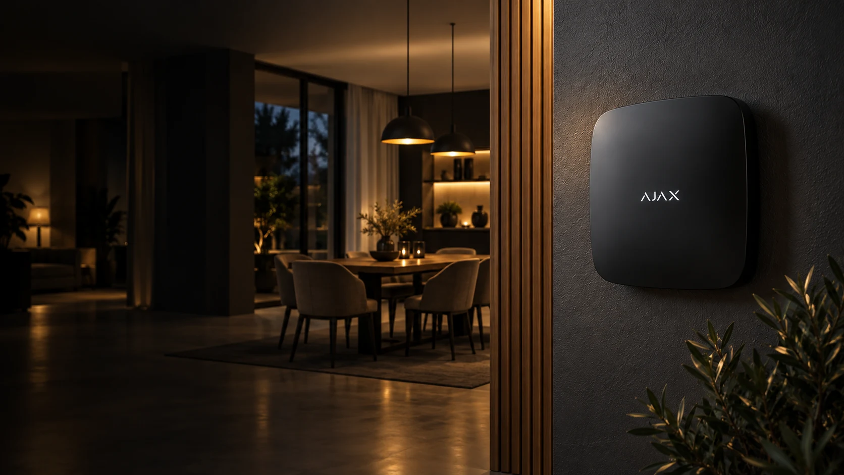 Sistema antifurto Ajax installato in un ambiente residenziale